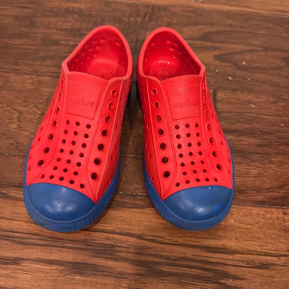 Native Kids Red and Blue Shoes